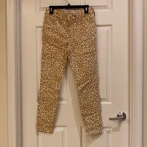JCREW 10 high rise jean in safari leopard print